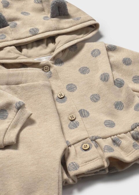 Completo 3 pezzi in caldo cotone Beige / Grigio Mayoral