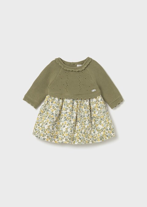 Vestito in caldo cotone Verde Oliva Mayoral