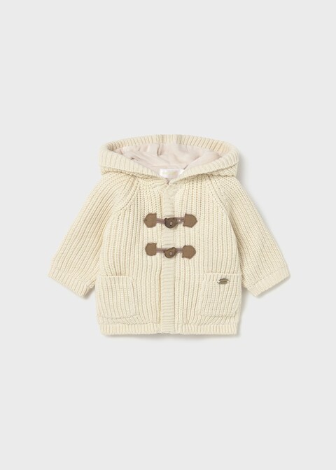 Cardigan neonato con pellicciotto interno Panna Mayoral