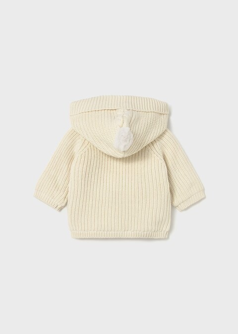 Cardigan neonato con pellicciotto interno Panna Mayoral