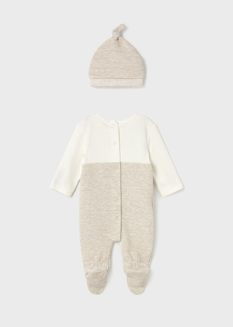 Tutina in caldo cotone con cappellino Panna Mayoral