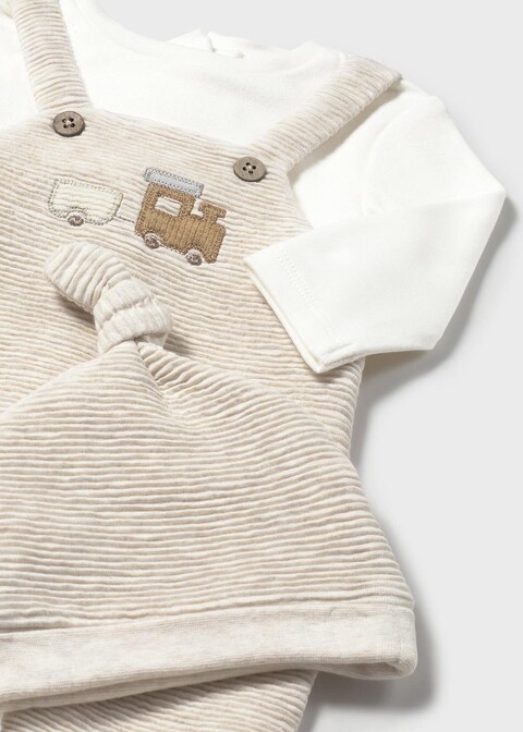 Tutina in caldo cotone con cappellino Panna Mayoral