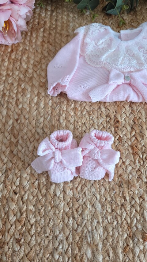 Babbucce in pura lana Rosa taglia unica Marlù