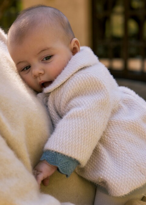 Cappotto teddy neonata Tortora Mayoral