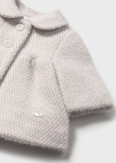 Cappotto teddy neonata Tortora Mayoral