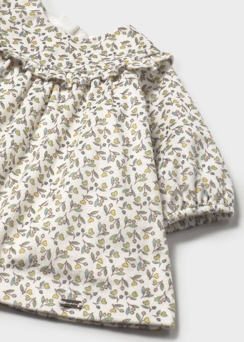 Vestito in velluto stampato Verde Oliva Mayoral