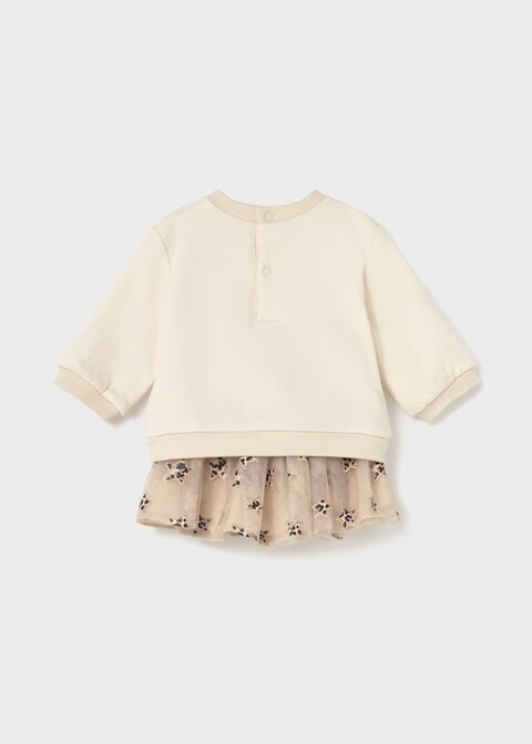 Completo 2 pezzi con gonna in tulle e felpa Mayoral