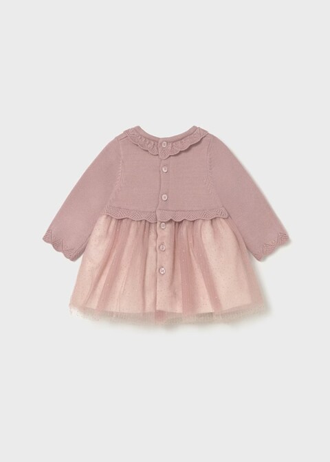 Vestitino in cotone e tulle Rosa Mayoral