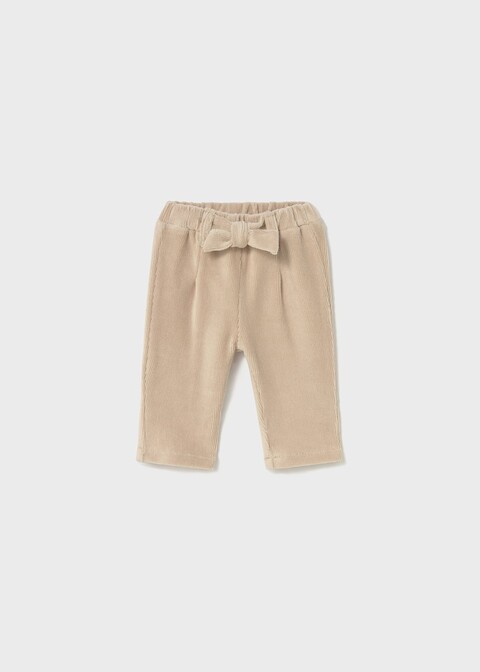Pantalone in velluto neonata Panna Mayoral