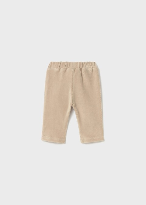 Pantalone in velluto neonata Panna Mayoral