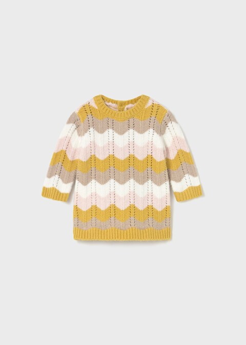 Vestito in maglia neonata Giallo / Multicolor Mayoral