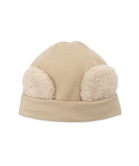 Cappellino in caldo cotone con orecchie Panna taglia 3 mesi Barcellino