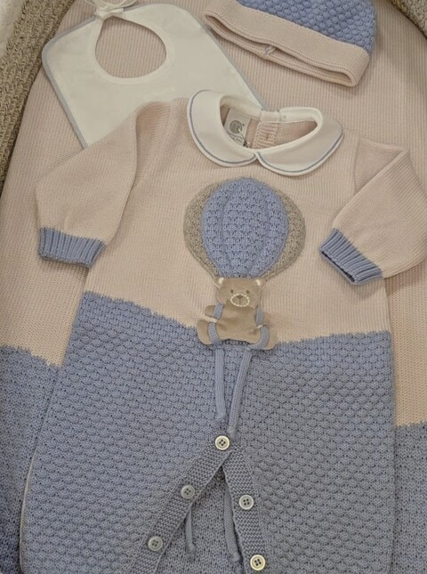 Tutina in pura lana Naturalbio /Polvere taglia 0-3 mesi Marlù IN5710