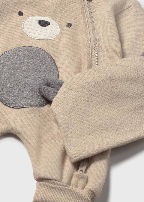 Tutina con cappellino in caldo cotone Beige / Grigio Mayoral