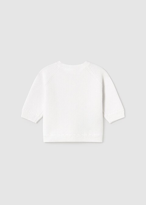 Cardigan neonato in puro cotone Bianco Mayoral