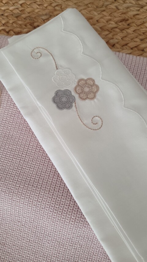 Completo per carrozzina con copertina in pura lana e lenzuolino in cotone Natural Bio / Grigio Scuro Marlù