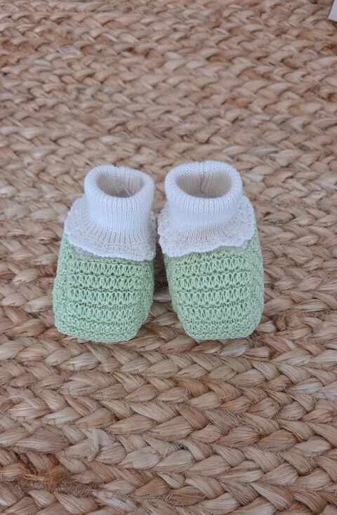 Babbucce in filo di puro cotone Natural Bio / Pistacchio taglia unica Marlù