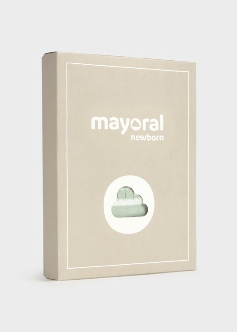 Completo 2 pezzi in filo di puro cotone Verde Alga / Bianco Mayoral