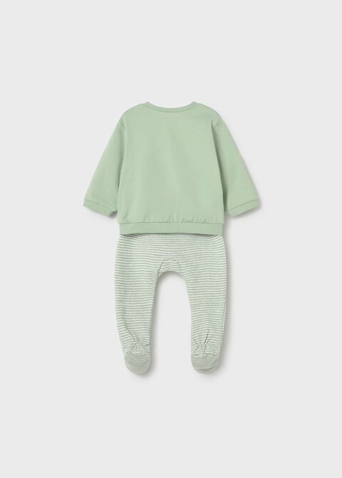 Completo 2 pezzi in jersey di cotone Verde Alga Mayoral