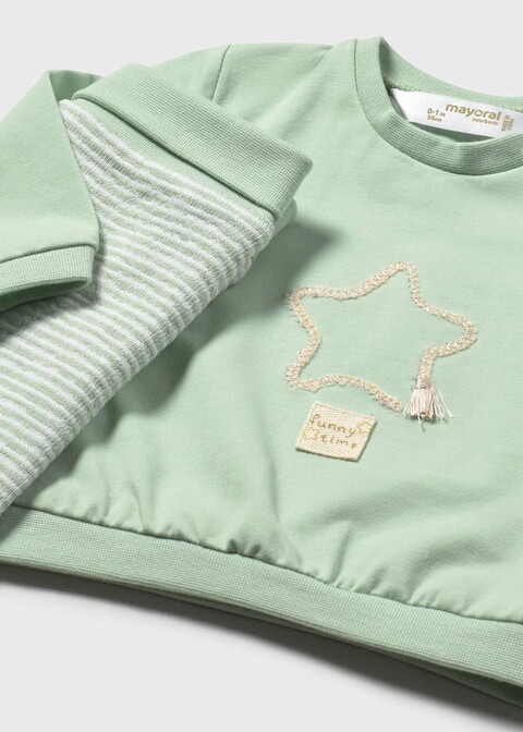 Completo 2 pezzi in jersey di cotone Verde Alga Mayoral