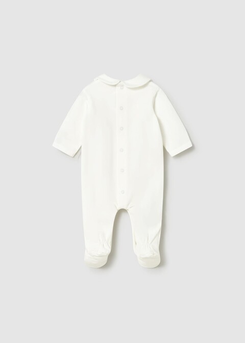 Tutina in jersey di cotone orsetto Panna Mayoral