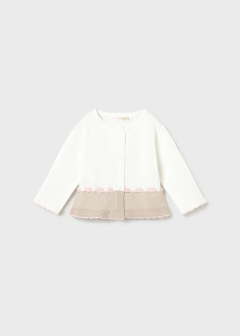 Completo 3 pezzi in cotone Tortora / Panna Mayoral