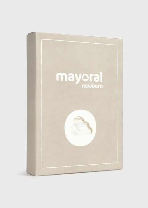 Completo 3 pezzi in cotone Tortora / Panna Mayoral