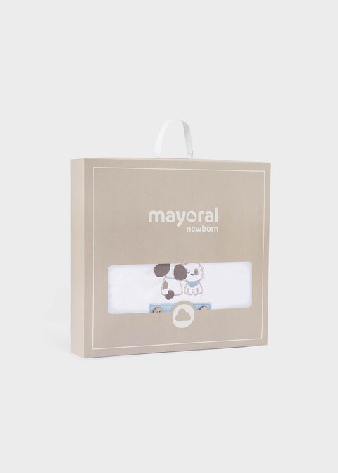 Copertina in jersey di cotone Cielo / Bianco Mayoral