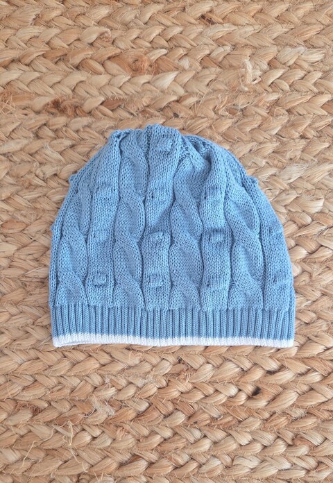 Cappellino in filo di puro cotone Carta Da Zucchero / Bianco taglia unica Marlù