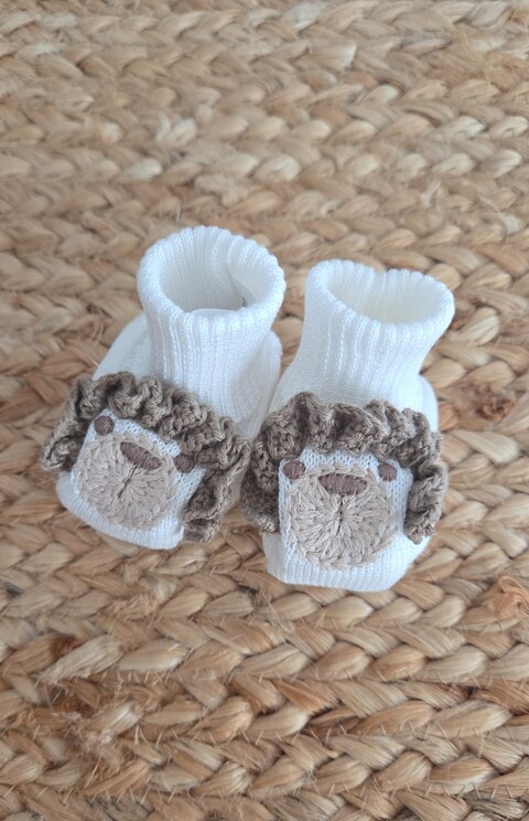Babbucce in filo di puro cotone Vaniglia / Cacao taglia unica Marlù
