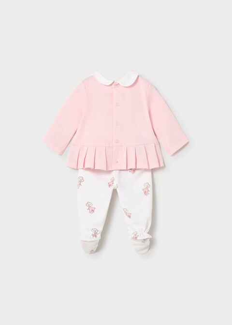 Completo 2 pezzi in jersey di cotone Rosa Mayoral