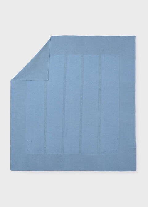 Copertina per carrozzina in filo di puro cotone Azzurro Mayoral