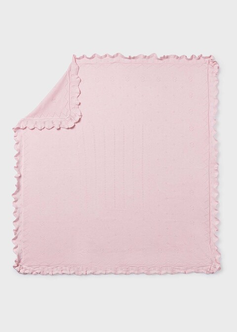 Copertina per carrozzina in filo di puro cotone Rosa Mayoral