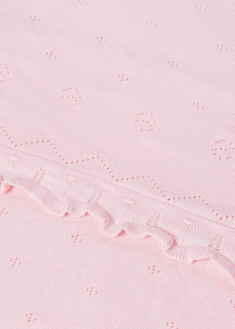 Copertina per carrozzina in filo di puro cotone Rosa Mayoral