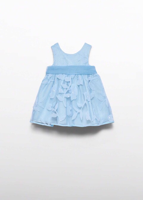 Abito elegante con tulle e fiori Celeste Abel e Lula