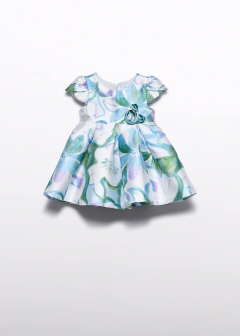 Abito elegante Mikado stampa fiori Abel e Lula