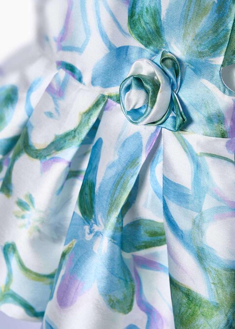 Abito elegante Mikado stampa fiori Abel e Lula