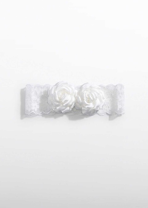 Fascetta elastica in pizzo con fiori taglia 12 mesi Abel e Lula