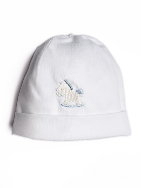 Cappellino in jersey di cotone Bianco Barcellino