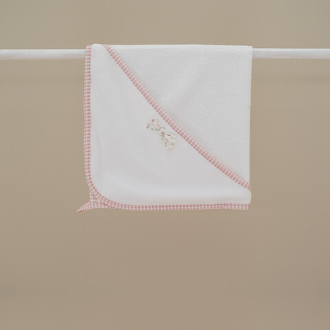 Accappatoio in spugna con cappuccio e fiocchetto Ninnaoh