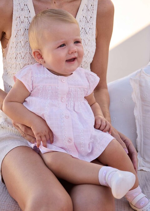 Vestito in puro cotone con culotte Rosa Mayoral