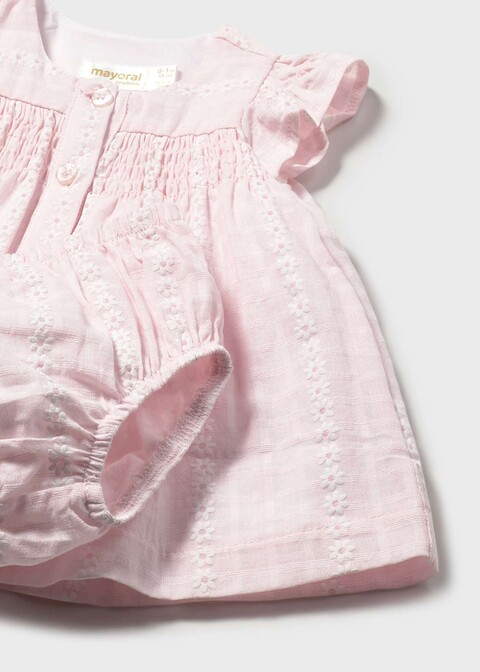 Vestito in puro cotone con culotte Rosa Mayoral