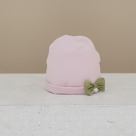 Cappellino in jersey di cotone Rosa taglia 1 mese Ninnaoh