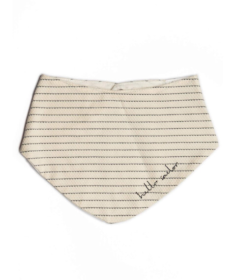 Bavetta in cotone a righe Panna / Blu Barcellino