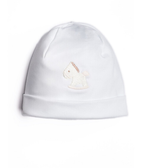 Cappellino in jersey di cotone Bianco Barcellino