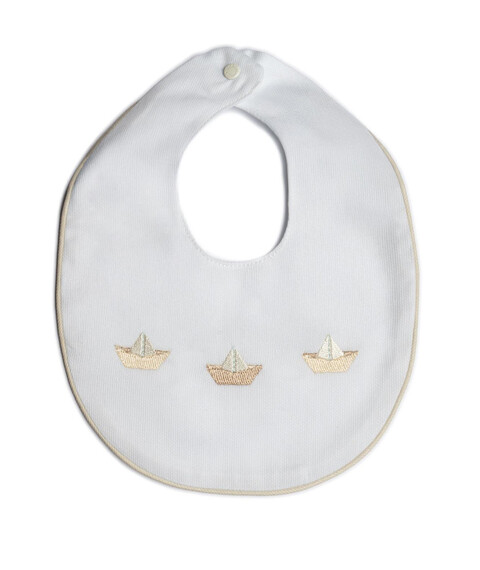 Bavetta in puro cotone Bianco / Beige Barcellino