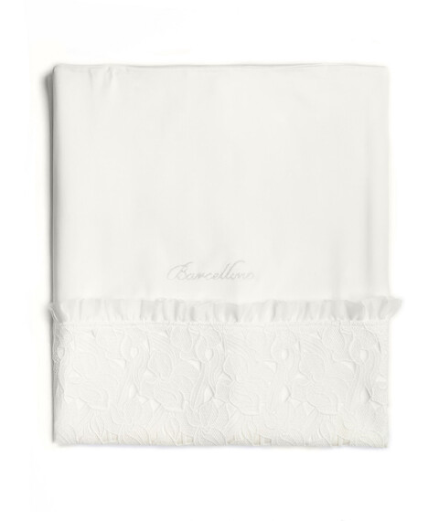 Copertina per carrozzina sfoderabile in cotone Bianco Latte Barcellino