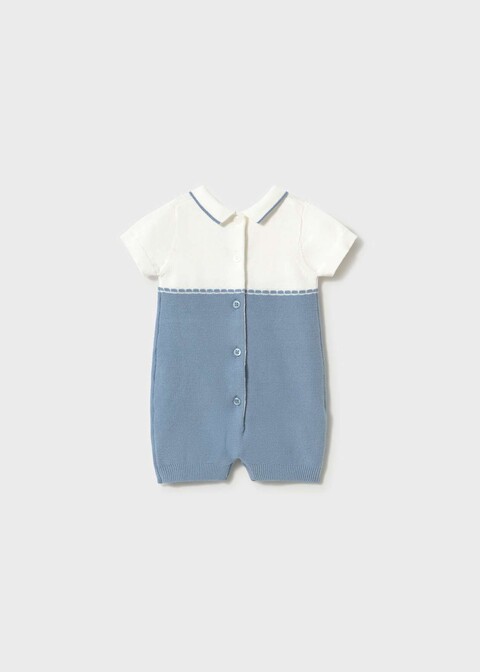 Pagliaccetto in filo di puro cotone Azzurro / Panna Mayoral