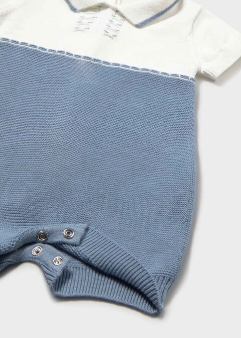 Pagliaccetto in filo di puro cotone Azzurro / Panna Mayoral