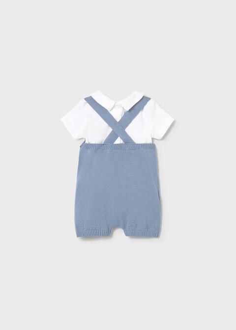 Salopette 2 pezzi in cotone Azzurro / Bianco Mayoral